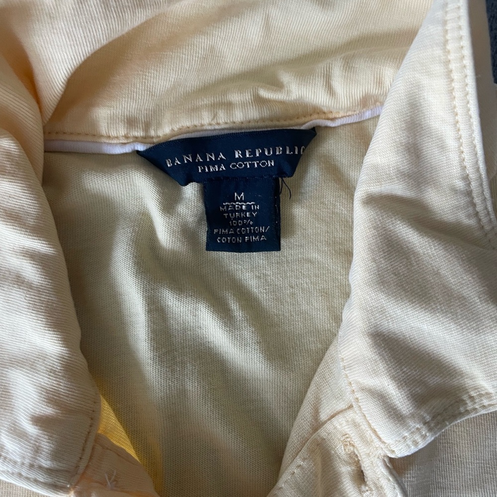Banana Republic Cream Pima Cotton Top